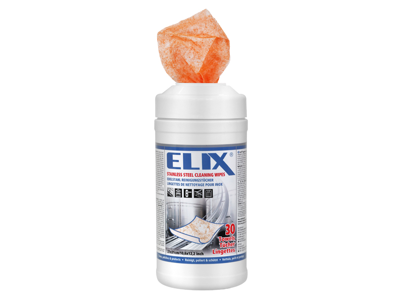 478.030 Elix Stainless Steel Single Canister 30 wipesLR 478.030 Elix Stainless Steel Single Canister 30 wipesLR
